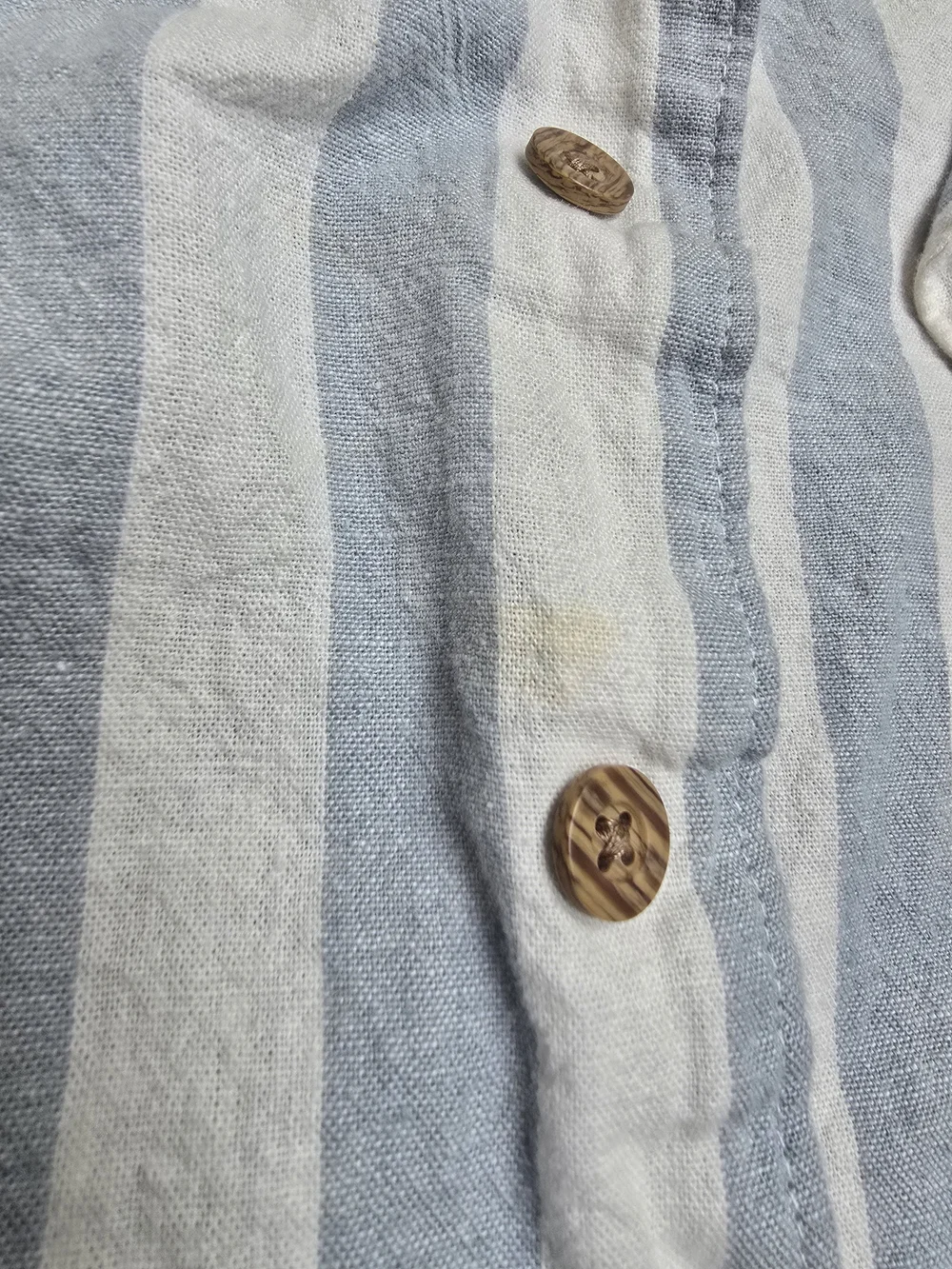 Carter's Light Blue & White Striped Short-Sleeve Button-Up Shirt